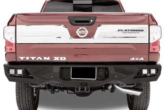 Fab Fours NT16-E3751-1 Nissan Titan XD 2016-2024 Vengeance Rear Bumper with Sensor