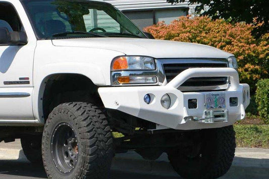 TrailReady 10600P GMC Sierra 2500/3500 2003-2007.5 Extreme Duty Front Bumper Winch Ready with Pre-Runner Guard - BumperOnly