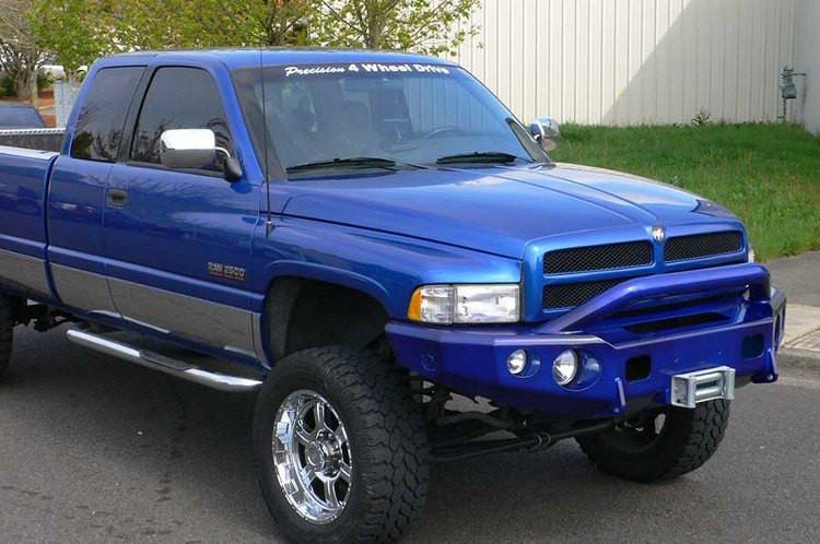 TrailReady 11301P Dodge Ram 1500 1994-2001 Extreme Duty Front Bumper Winch Ready with Pre-Runner Guard - BumperOnly