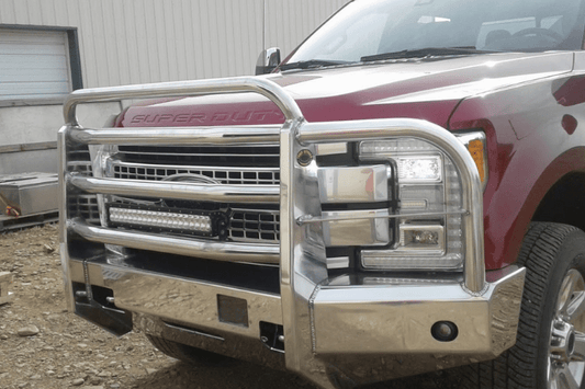 Truck Defender Aluminum Front Bumper Ford F250/F350 Superduty 2017-2018 Standard Polished 2F-1718