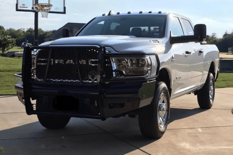 Ranch Hand front bumper with grille guard for 2019–2024 Ram 2500/3500 FBD191BLR