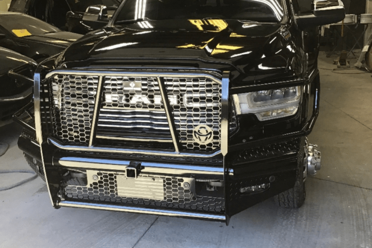 FBD191BLRC Ranch Hand Legend Series bumper with camera and sensor support for 2019–2024 Dodge Ram
