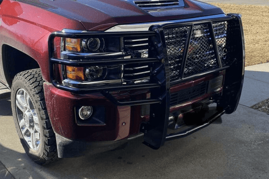 Ranch Hand GGC151BL1 grille guard for 2015–2019 Chevy Silverado 2500HD/3500HD, heavy-duty Legend Series front protection