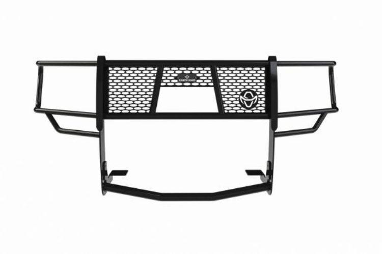 Heavy-duty Ranch Hand GGF19HBL1C grille guard for Ford Expedition with integrated camera cutout and front-end protection