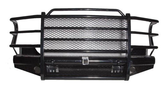 Tough Country Chevy Silverado 2500/3500 2015-2018 Front Bumper with Sensors with Expanded Metal and Tow Hooks,  Gloss Black Powder Coat Finish TFR3415CLREFS