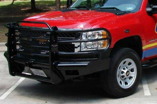 Tough Country TFR3411CLRE Front Bumper Chevy Silverado 2500/3500 2011-2014 with Expanded Metal and Tow Hooks,  Gloss Black Powder Coat Finish Traditional On sale at BumperOnly.com, Free Shipping & Price Guarantee
