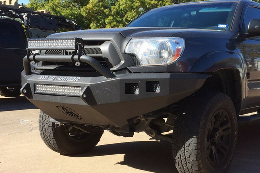 Road Armor Stealth 905R4B-NW 2012-2015 Toyota Tacoma Front Non-Winch Bumper Pre-Runner Style, Black Finish and Square Fog Light Hole