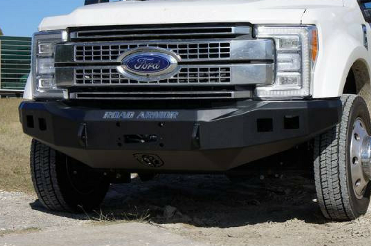 Road Armor Stealth 617f0b Ford F250/F350 Superduty 2017-2022 Front Bumper Base Winch Ready with Square Light Holes