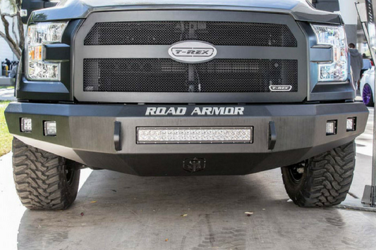 Road Armor 315R0B 2015-2018 Chevy Silverado 2500/3500 Stealth Front Winch Ready Bumper No Guard, Black Finish and Square Fog Light Hole