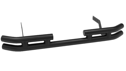 Warrior 53250 Double Tube Rear Bumper with 2-Inch Hitch Receiver for 1979-1994 Toyota Pickup – Heavy-Duty Off-Road Rear Protection