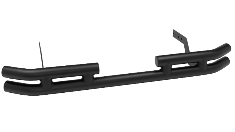 Warrior 53250 Double Tube Rear Bumper with 2-Inch Hitch Receiver for 1979-1994 Toyota Pickup – Heavy-Duty Off-Road Rear Protection