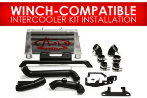 Winch-compatible intercooler kit installation