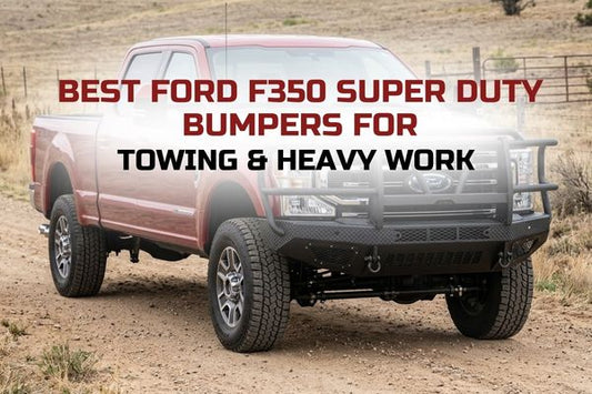 Heavy‑duty aftermarket bumper for Ford F350 Super Duty, engineered for maximum front‑end protection, rugged durability, and enhanced towing performance.