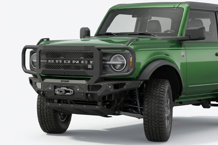 Ford Bronco with Bodyguard front bumper and off-road bull bar