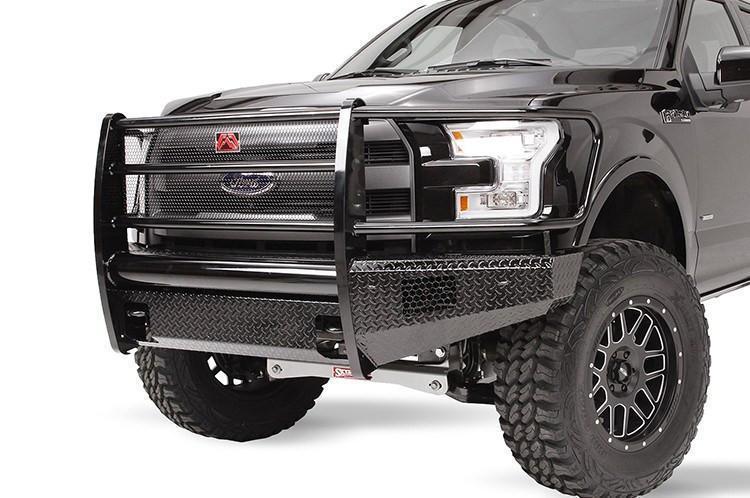 Fab Fours Black Steel Ford F150 Front Bumpers