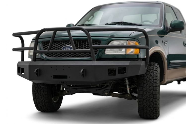 1992–1998 Ford F250/F350 Super Duty heavy‑duty front bumper, aftermarket upgrade designed for durability, towing support, and rugged off‑road protection.