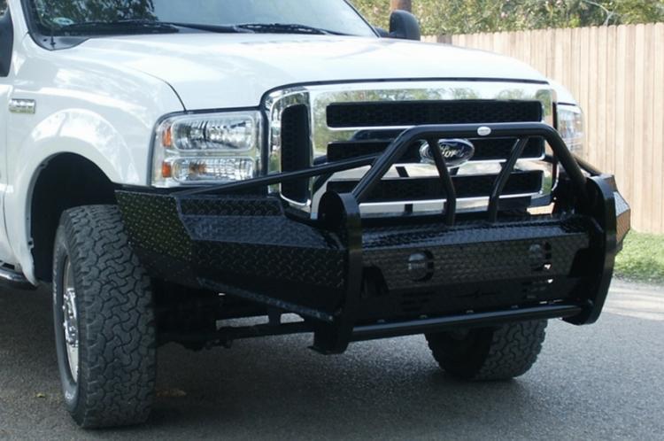 Aftermarket steel front bumper upgrade for Ford Excursion