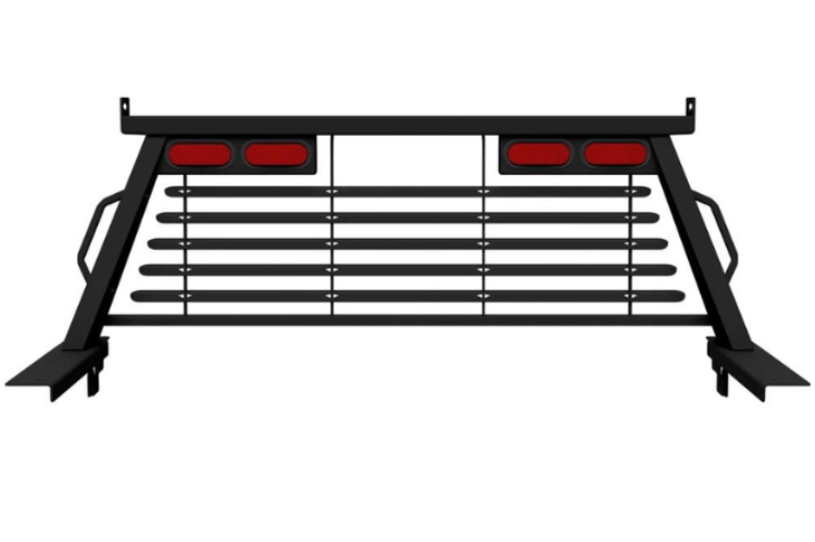 Heavy-duty headache rack for trucks by BumperOnly.com, designed for cab protection, cargo security, and rugged off-road performance
