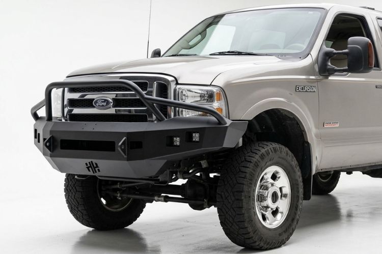 Ford Excursion with Hammerhead off-road front bumper and prerunner hoop