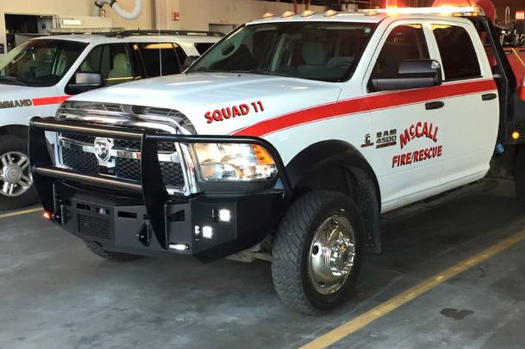 Off-road ready Fusion front bumper for Dodge Ram 4500/5500, offering superior protection