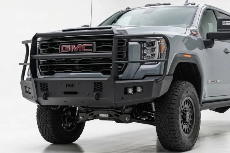 GMC Footer Navigation featuring Sierra and Yukon bumpers with quick links to premium aftermarket GMC bumper collections
