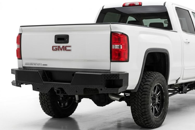 GMC Sierra 1500 truck fitted with rear bumper for enhanced protection.