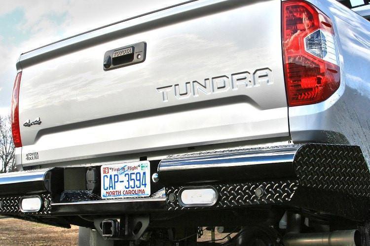 Fab Fours Black Steel Toyota Tundra Rear Bumpers