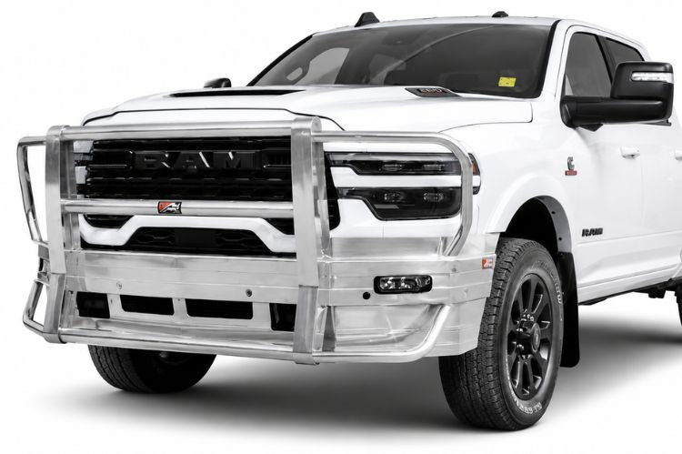 ALI ARC heavy‑duty front bumper for Dodge Ram 2500/3500 trucks, durable aftermarket upgrade built for towing, off‑road protection, and rugged work performance.