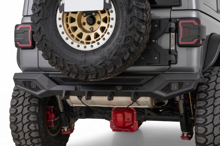 Upgrade your truck with an Attica 4x4 rear bumper designed for maximum trail defense