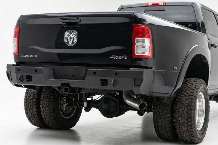 Dodge Ram 4500/5500 truck fitted with rear bumper for enhanced protection.