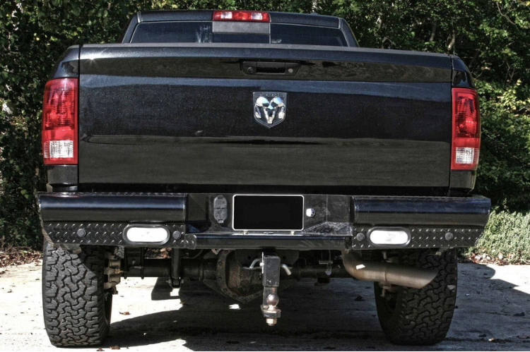 Fab Fours Black Steel Dodge Ram 4500/5500 Rear Bumpers