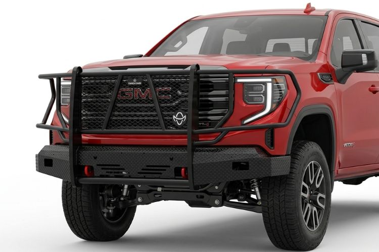 GMC Sierra 1500 with Ranch Hand steel front bumper replacement