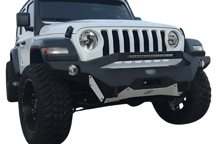 Heavy-duty Hammerhead front bumper for Jeep JL, designed for durability, winch mounting, and trail-ready performance