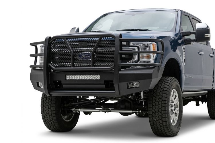 Steelcraft HD Ford F-250/F-350 Super Duty front bumper collection featuring reinforced designs and heavy-duty truck protection