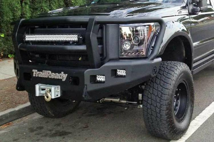 TrailReady 12415G Ford F250/F350 Superduty 2023 Front Bumper Full Guard Winch Ready with Adaptive Cruise