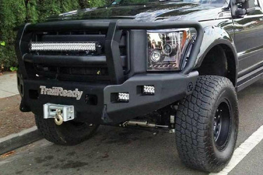 TrailReady 12420G Ford F450/F550 Superduty 2023 Front Bumper Full Guard Winch Ready with Adaptive Cruise