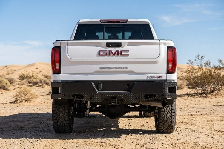 Ranch Hand front and rear bumper kit for the 2026 GMC Sierra 2500HD Workhorse, designed for heavy-duty truck builds