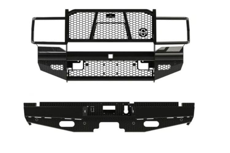 Ranch Hand bumpers for the 2026 Ram 2500 Workhorse Kit with matching front and rear bumper designs