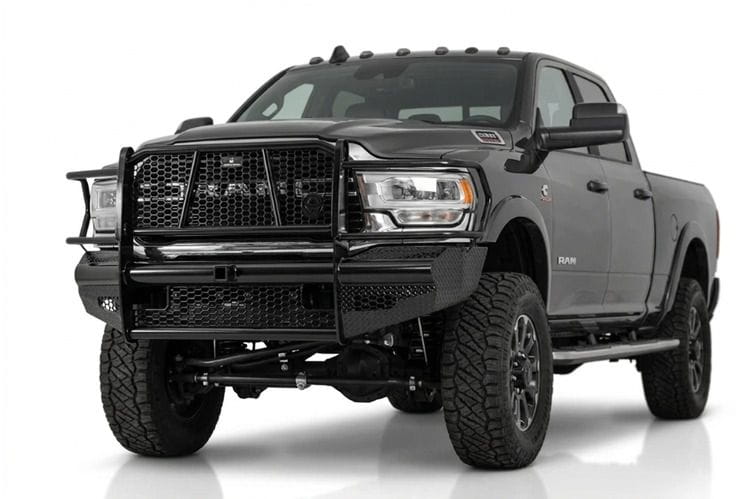 Ranch Hand bumpers for the 2026 Ram 2500 Workhorse Kit with matching front and rear bumper designs