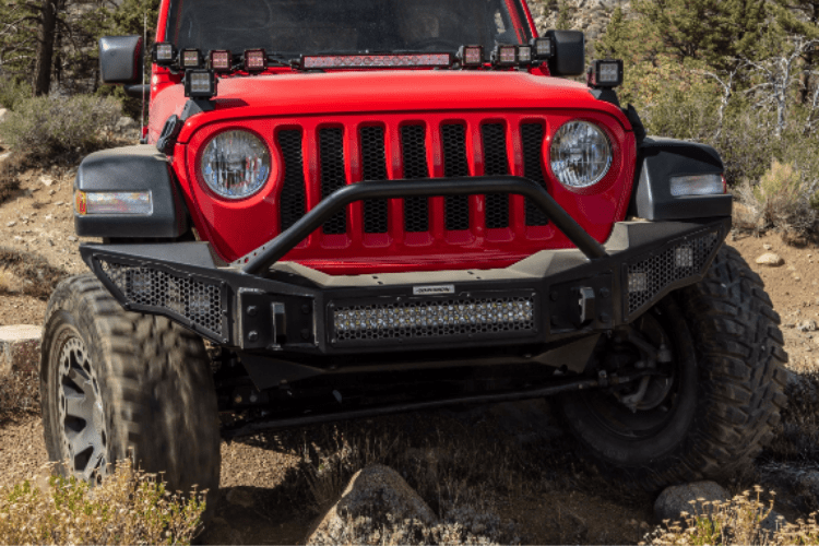 Go Rhino 331201T Jeep Gladiator 2020-2024 Rockline Front Bumper  Full With Overrider Bar