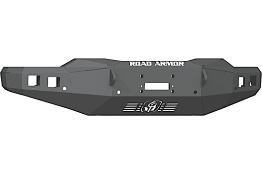 Road Armor Stealth 3202F0B 2020-2022 Chevy Silverado 2500HD/3500HD Front Winch Ready Bumper Base, Black Finish and Square Fog Light Hole