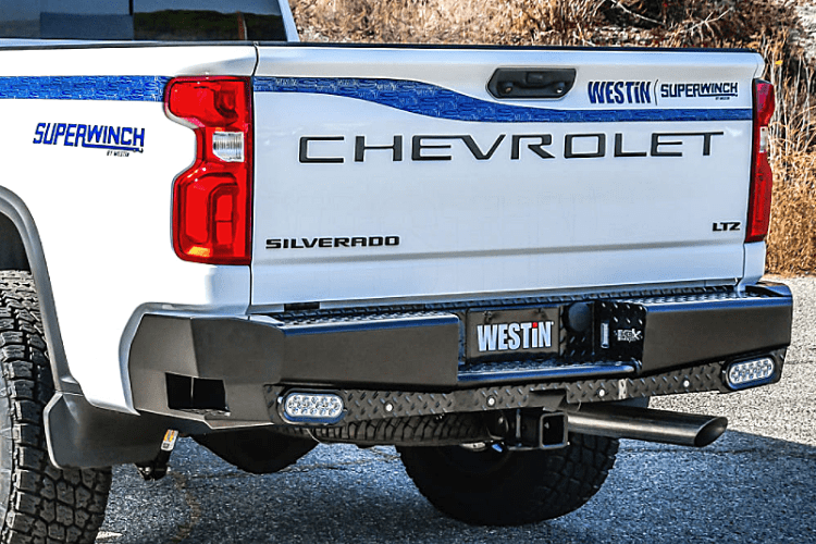 Westin 58-341185 Chevy Silverado 2500/3500 2020-2024 HDX Bandit Rear Bumper Black Finish