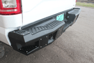 Bodyguard DFR19BYLB A2 rear bumper for 2019–2025 Dodge Ram 2500/3500, a heavy-duty back bumper replacement with sensor and light cutouts — ideal aftermarket back bumper upgrade for tough truck protection