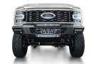 White Ford Superduty truck's front end showcasing the ADD F810335070103 black Phantom winch bumper, model years 2023-2025