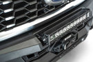 White Ford Superduty truck's front end showcasing the ADD F810335070103 black Phantom winch bumper, model years 2023-2025
