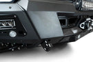 White Ford Superduty truck's front end showcasing the ADD F810335070103 black Phantom winch bumper, model years 2023-2025