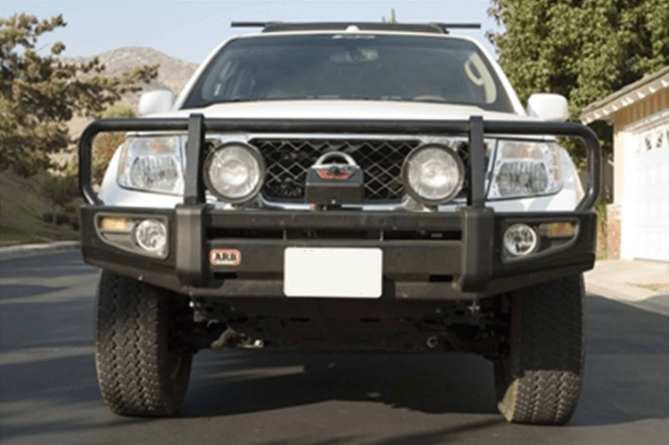 ARB 3438290B Nissan Pathfinder 2009-2012 Deluxe Front Bumper Winch Ready with Grille Guard, Black Powder Coat Finish