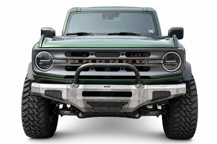 Affordable Offroad modular front bumper 100-8020 for 2021-2026 Ford Bronco with lights and bullbar durable offroad protection