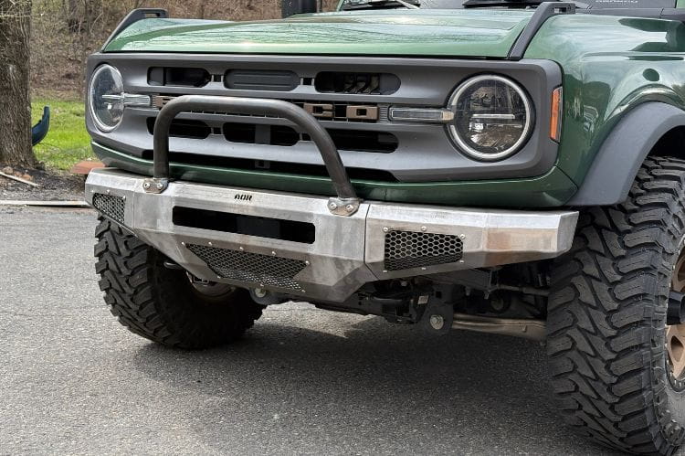 Affordable Offroad modular front bumper 100-8020 for 2021-2026 Ford Bronco with lights and bullbar durable offroad protection