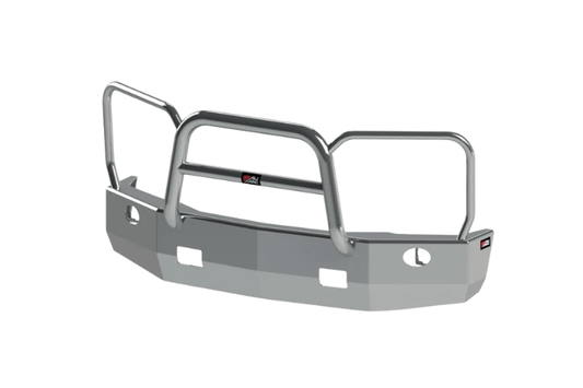 Ali Arc Guardian FDG280L aluminum front bumper with light cut outs, a strong grille guard bumper for 2023–2025 Ford F250/F350